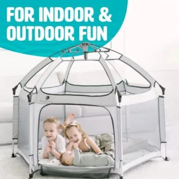 Premium Portable Baby Playpen with Canopy & Travel Bag