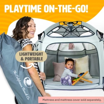 Premium Portable Baby Playpen with Canopy & Travel Bag
