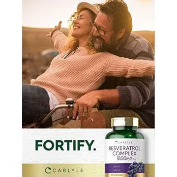 Carlyle Resveratrol 1800mg Capsules Non-GMO and Gluten Free