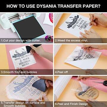 Transfer Tape for Vinyl - 12" x 70 FT w/Orange Alignment Grid for Adhesive Vinyl - Medium Tack Vinyl Transfer Tape for Cricut, Silhouette Cameo, Decals, Signs, Windows and Stickers