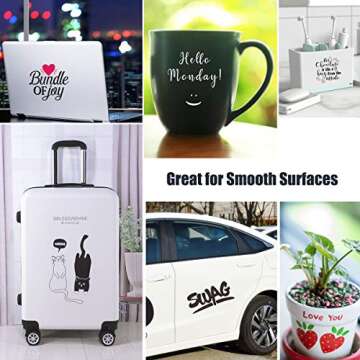 Transfer Tape for Vinyl - 12" x 70 FT w/Orange Alignment Grid for Adhesive Vinyl - Medium Tack Vinyl Transfer Tape for Cricut, Silhouette Cameo, Decals, Signs, Windows and Stickers