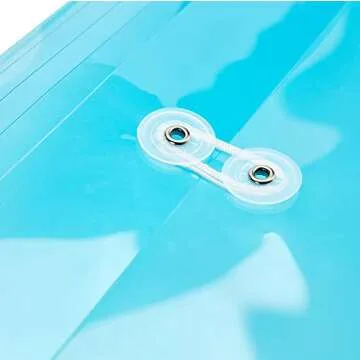 FANWU Plastic Legal Size Expandable Envelopes with String Tie Closure, 1-1/4" Expansion, Side Load, Clear File Folders Poly Project Paper Documents Organizer for Office School Home 12 Pack