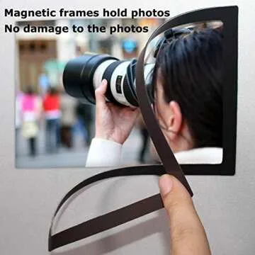 sooard Magnetic Photo Frames, 10 Pack Magnetic Picture Frame 4x6 inch for Refrigerator, Cabinet, Locker,Dishwasher & Other Metallic Surfaces (Black)