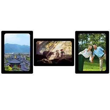 sooard Magnetic Photo Frames, 10 Pack Magnetic Picture Frame 4x6 inch for Refrigerator, Cabinet, Locker,Dishwasher & Other Metallic Surfaces (Black)