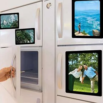 sooard Magnetic Photo Frames, 10 Pack Magnetic Picture Frame 4x6 inch for Refrigerator, Cabinet, Locker,Dishwasher & Other Metallic Surfaces (Black)