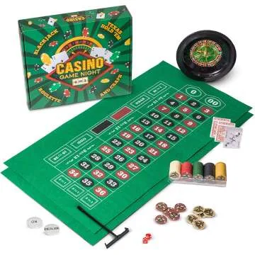 Brybelly Casino Night 4-in-1 Game Set - Complete Fun