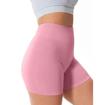 High Waisted Seamless Scrunch Butt Workout Shorts