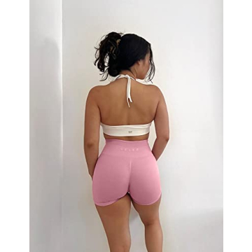 High Waisted Seamless Scrunch Butt Workout Shorts