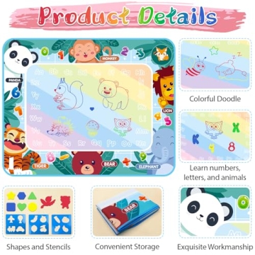 Water Doodle Mat Mess-Free Drawing Fun for Kids