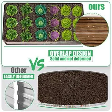 SnugNiture 6x3 Galvanized Raised Garden Bed for Planting