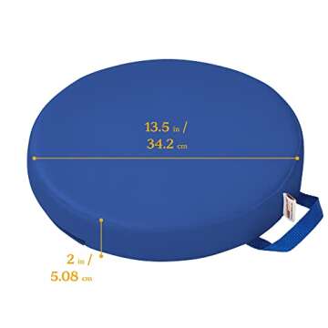 ECR4Kids SoftZone Floor Cushions, Round, Flexible Seating, Assorted, 6-Piece