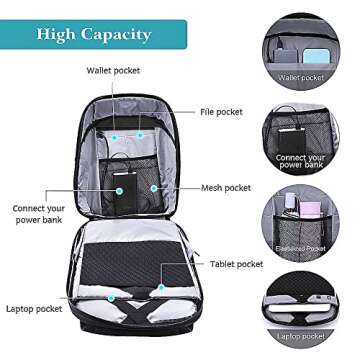 Stylish Tesinll LED Display Laptop Backpack for All