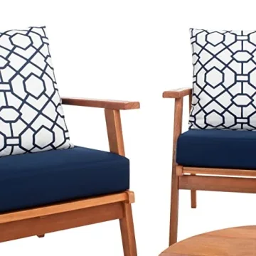 Chic SAFAVIEH 4-Piece Outdoor Patio Set with Cushions