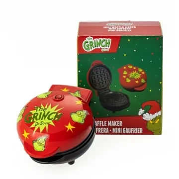 Grinch Mini Waffle Maker - Fun Breakfast Kitchen Appliance