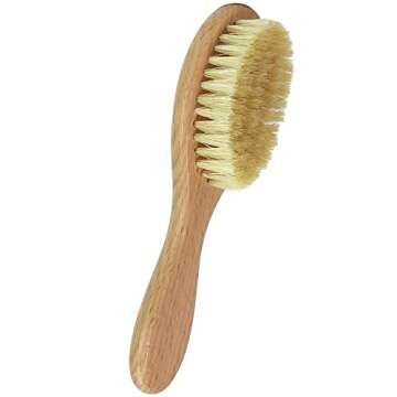 Dry Brush for Face for Smooth Radiant Skin by Zen Me, Natural Face Exfoliator Tool to Unclog Pores, Promote Lymph Flow & Reduce Swelling, Facial Brush with Natural Boar Bristles & Polished Wood Handle
