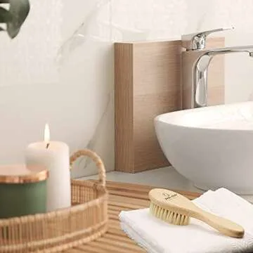 Natural Boar Bristle Face Brush for Exfoliating Skin