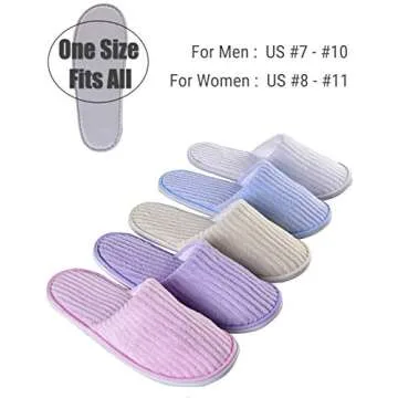 Eucoz 5 Pairs SPA Slippers - Comfortable & Portable