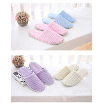 Eucoz 5 Pairs SPA Slippers - Comfortable & Portable