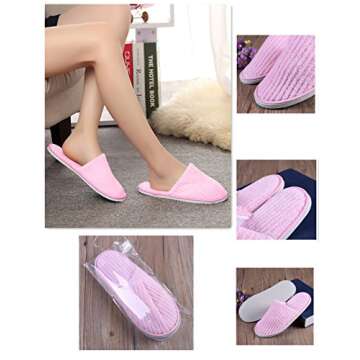 Eucoz 5 Pairs SPA Slippers - Comfortable & Portable