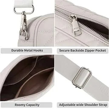 AOCINA Women's Vegan Leather Crossbody Bag for Everyday Use