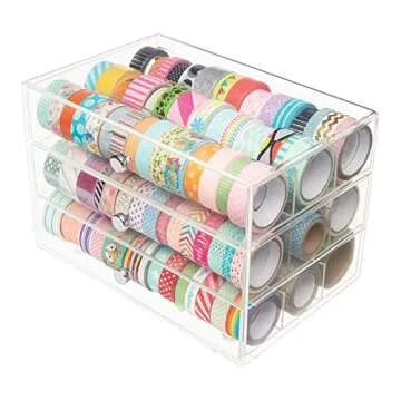 Simply Tidy 3 Drawer Washi Tape Organizer for Crafts