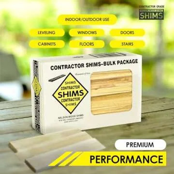 Nelson Wood Shims Contractor Grade Carton 56 Count - 8 Inch Beddar Wood Shims
