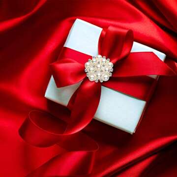 Hicarer Flatback Pearl Rhinestone Flower Button Round Crystal DIY Embellishments for Jewelry Craft M...