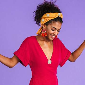 Hicarer Flatback Pearl Rhinestone Flower Button Round Crystal DIY Embellishments for Jewelry Craft Making Wedding Party Home Decoration, 30 Pieces