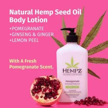 HEMPZ Pomegranate Body Lotion - Moisturizing and Vegan