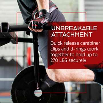 Dark Iron Fitness Dip Belt – Padded Leather Weight Lifting Belts w/ 40 Inch Strap for Squats & Pull Ups - Men & Women Weightlifting up to 270lbs