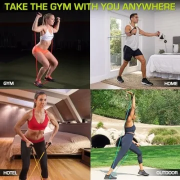 ProsourceFit Tube Resistance Bands Set for Full-Body Workouts