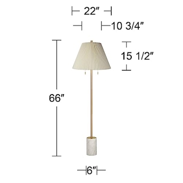 Possini Euro Design Milan 66" Tall Floor Lamp in Gold