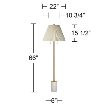 Possini Euro Design Milan 66" Tall Floor Lamp in Gold