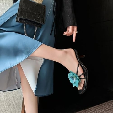 YIYA Women's Flower Kitten Heels for Stylish Summer Outfits