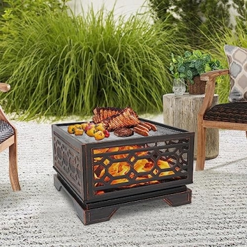 Hykolity 26 Inch Outdoor Fire Pit for Cozy Gatherings