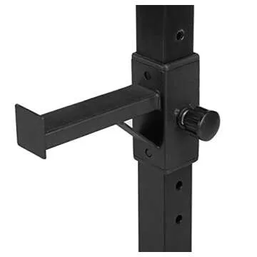 Yaheetech Pair of Adjustable Squat Rack Standard 44-70 Inch Barbell Rack Solid Steel Squat Stands Bench Press Rack Home Gym Portable Dumbbell Racks Stands