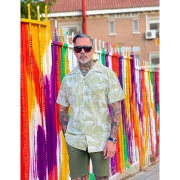 Aloha Button Up Shirts for Men by COOFANDY