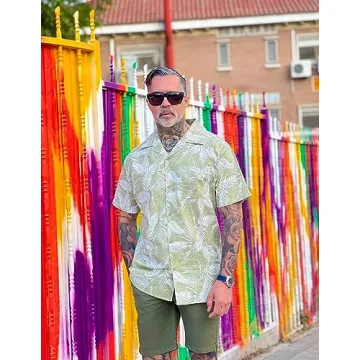Aloha Button Up Shirts for Men by COOFANDY