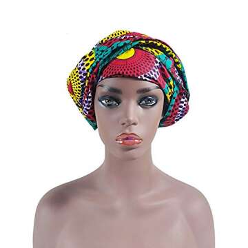 Stylish African Show African Print Head Wrap - 72" x 22" Scarf Accessory