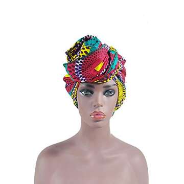 Stylish African Print Head Wrap - Versatile 72" Head Tie