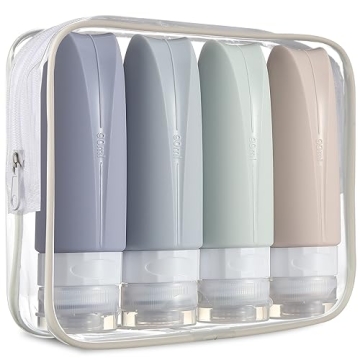 Mrsdry Travel Bottles for Toiletries TSA Approved 3oz Travel Size Toiletries BPA Free Leak Proof Ref...