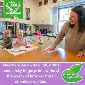 All Purpose Wipes by Dapple Baby, Plant Based & Hypoallergenic Cleaning Wipes, Hint of Lavender, 75 ...