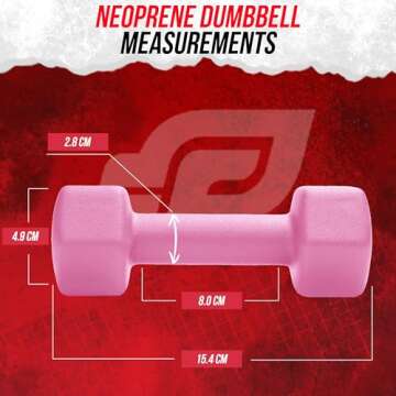 Fitness Alley Neoprene 2lb Dumbbells Set of 2 for All