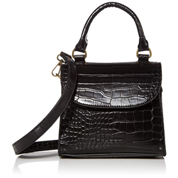 The Drop Diana Croc Embossed Crossbody Bag Black Luxury