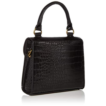 The Drop Diana Croc Embossed Crossbody Bag Black Luxury