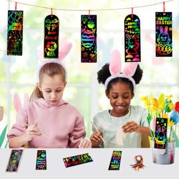 ZMLM Scratch Art Bookmarks DIY Kit for Kids' Fun