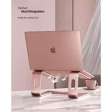 Nulaxy Laptop Stand, Ergonomic Aluminum Laptop Computer Stand, Detachable Laptop Riser Notebook Hold...
