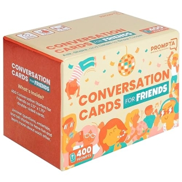 Prompta 400 Conversation Cards for Engaging Friendships