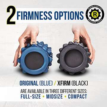 RumbleRoller Original Textured Foam Roller - Deep Tissue, Self Myofacial Release Massage Therapy Roller (RumbleRoller 12" Compact Size Original Foam Roller)