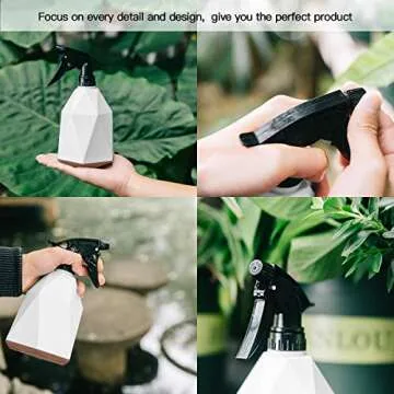 REPUGO Empty Spray Bottles, 20oz Adjustable Nozzle Hair Spray Bottles, 600ml Durable Spray Bottles for Cleaning Solutions, Multi Purpose Use Pressure Watering Can for Indoor Outdoor Plants.